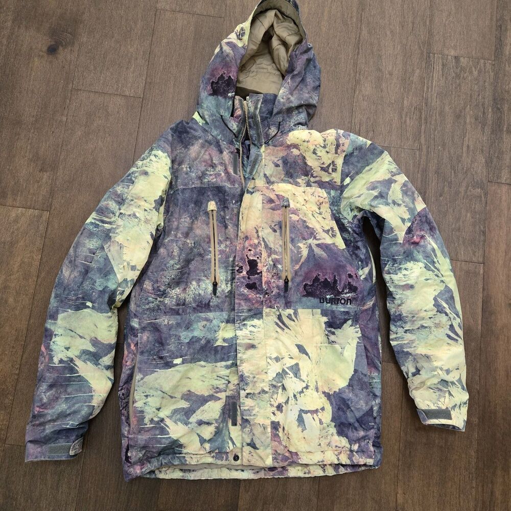 Burton MB Breach Dry Ride Snowboard SKI Multicolor Jacket Camo Mens Medium